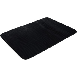 Savannah Black Polyester Bath Mat 75 x 45cm