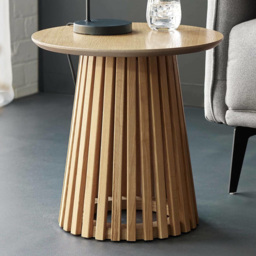 Julian Bowen Ollie Natural Oak Round Lamp Table