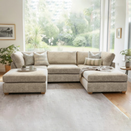 Carina Enzo 5 Seater Stone U-Shape Sofa - thumbnail 4