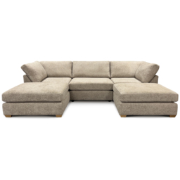 Carina Enzo 5 Seater Stone U-Shape Sofa - thumbnail 2
