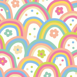 Origin Murals Rainbow Wobble Pink Wall Mural - thumbnail 2