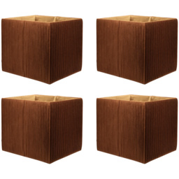 Homebase Pleated Rust Cube Storage Insert 4 Pack