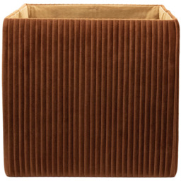 Homebase Pleated Rust Cube Storage Insert 4 Pack - thumbnail 3