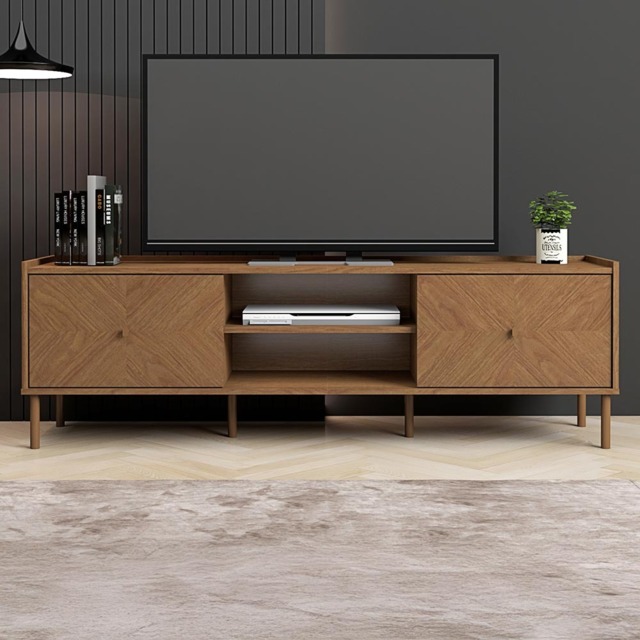 Kudl Summer Light Oak 2 Door 2 Shelf TV Cabinet - image 1