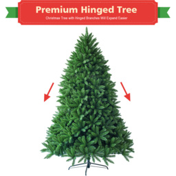 StarBright PVC Branch Tips Hinged Artificial Christmas Tree 6ft - thumbnail 4