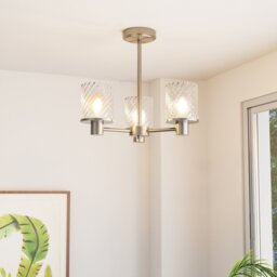 Maven 3 Arm Flush Ceiling Fitting Brushed Nickel - thumbnail 2