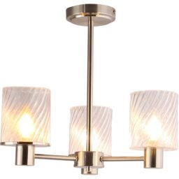 Maven 3 Arm Flush Ceiling Fitting Brushed Nickel - thumbnail 1
