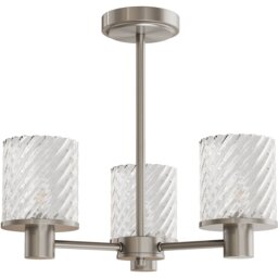 Maven 3 Arm Flush Ceiling Fitting Brushed Nickel - thumbnail 3