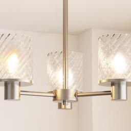 Maven 3 Arm Flush Ceiling Fitting Brushed Nickel - thumbnail 4