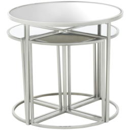 Premier Housewares Farran 5 Piece Silver Iron Table - thumbnail 3