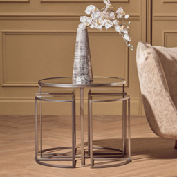 Premier Housewares Farran 5 Piece Silver Iron Table - thumbnail 4