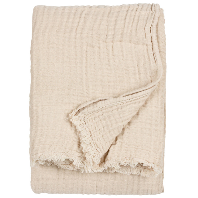 Yard Lark Natural Large Muslin Cotton Throw 240 x 260cm - image 1