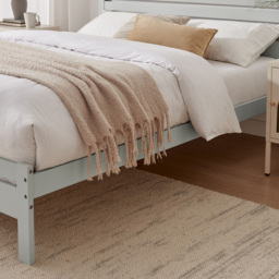 Furniturebox Cadhla King Size Light Grey Solid Pine Bed Frame - thumbnail 4