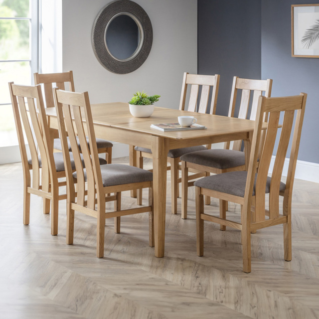 Julian Bowen Cotswold Oak 6 Seater Dining Set - image 1