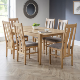 Julian Bowen Cotswold Oak 6 Seater Dining Set