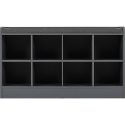 Seconique Portland Grey and Steel Fabric Shoe Bench - thumbnail 3