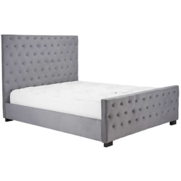 Marquis Grey Velvet Double Ottoman Bed - thumbnail 2