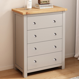 Cabinet Bits Argenta 4 Drawer Chest of Drawers with Chrome Knob