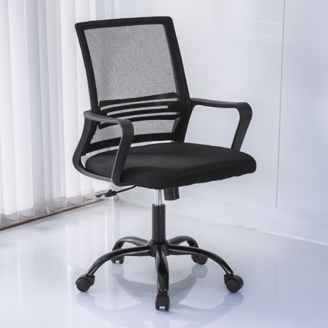 Black Adjustable Swivel Mesh Back Office Chair - image 1