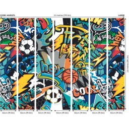 Origin Murals Sports Graffiti Blue Wall Mural - thumbnail 3