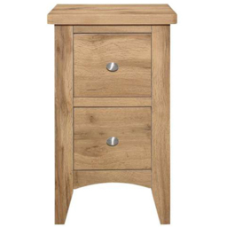 Hampstead 2 Drawer Wooden Bedside Table - thumbnail 3