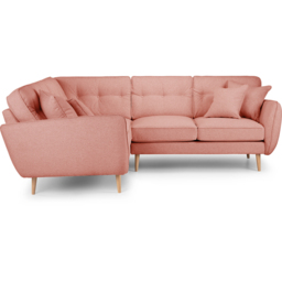Opry Faro 4 Seater Button Back Coral Right Hand Corner Sofa - thumbnail 3