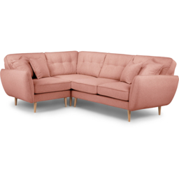 Opry Faro 4 Seater Button Back Coral Right Hand Corner Sofa - thumbnail 2