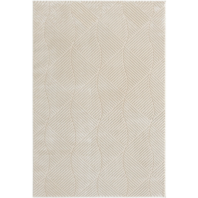 Desire Rugs Vellure Metallic Sheen Pyramid Design Cream Rug 160 x 230cm - image 1