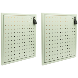 Homebase 33.4cm 2 Pack Green Cube Storage Door with Metal Pegboard
