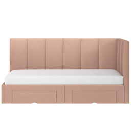 Flair Harley Pink Velvet Bed Frame with Storage - thumbnail 4