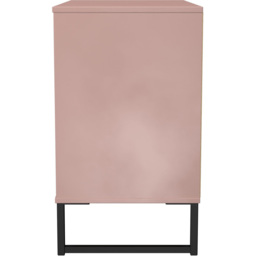 Crowndale Fluted 3 Drawer Kobe Pink Chest of Drawers Ready Assembled - thumbnail 3