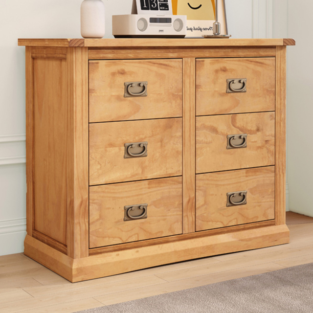 Cabinet Bits Lucca 6 Drawer Antique Chest of Drawers with Brass Drop Handle - image 1