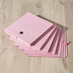 Home Source Pink Fabric Cube Storage Box 4 Pack - thumbnail 4