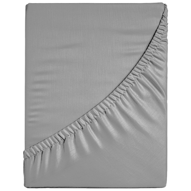 Sweet Dreams King Size Grey T200 Percale Fitted Sheet - image 1