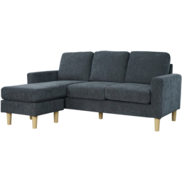 Aspire Charcoal Reversible Chaise Pad Compact Sofa - thumbnail 4
