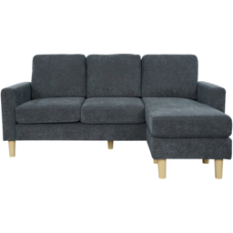 Aspire Charcoal Reversible Chaise Pad Compact Sofa - thumbnail 2