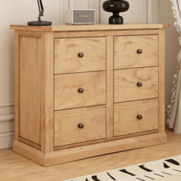 Cabinet Bits Lucca 6 Drawer Antique Chest of Drawers with Brass Knob