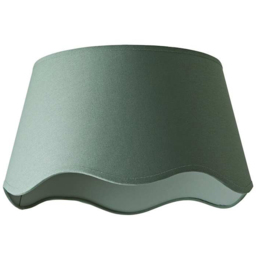 ValueLights Mabel Large Scalloped Bottom Sage Green Linen Shade