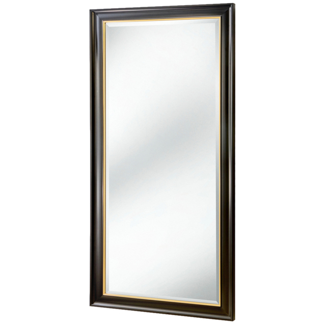 Yearn Georgian Black and Gold Bevelled Full Length Wall Mirror 166.5 x 75cm - image 1