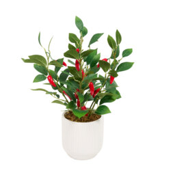 Potted Faux Chilli Plant - thumbnail 4