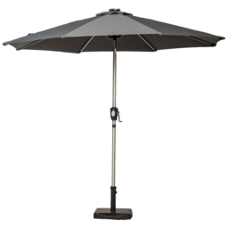 Royalcraft Grey Crank and Tilt LED Parasol 2.7m - thumbnail 2