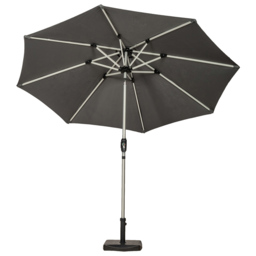 Royalcraft Grey Crank and Tilt LED Parasol 2.7m - thumbnail 3
