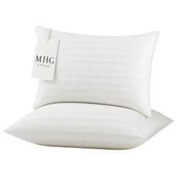 MHG Living Striped Soft Medium Microfibre Pillow 4 Pack - thumbnail 1