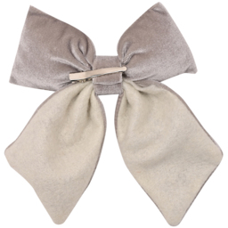 The Seasonal Gift Co. Silver Velvet Bow with Clip 14 x 16cm - thumbnail 3