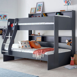 Bedmaster Oliver Onyx Grey Triple Sleeper Bunk Bed