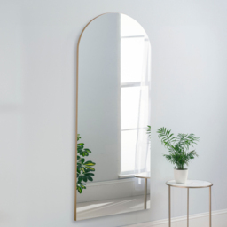 Yearn Gold Arched Full Length Wall Mirror 170 x 70cm - thumbnail 2
