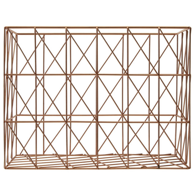Premier Housewares Vertex Copper Cross Design Wire Basket - image 1
