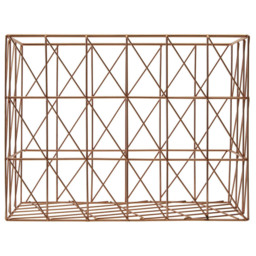 Premier Housewares Vertex Copper Cross Design Wire Basket
