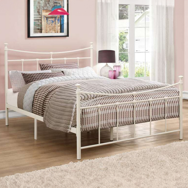 Emily Small Double Cream Bed Frame - image 1