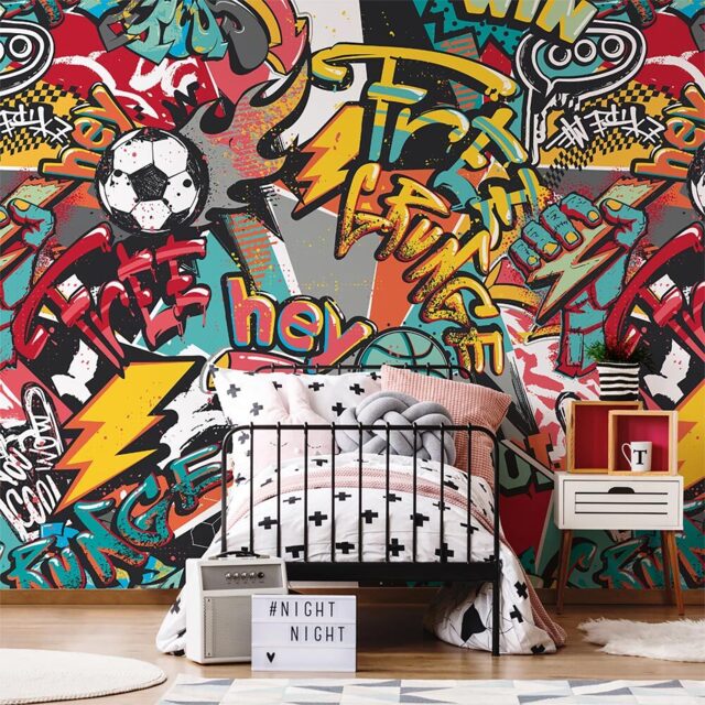 Origin Murals Sports Graffiti Red Wall Mural - image 1